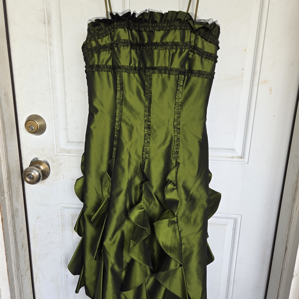 Badgley Mischka Olive Green Dress
